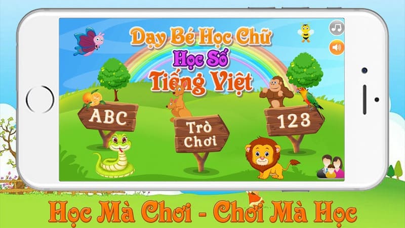 Dạy bé bỏng học tập vần âm giờ Việt qua loa ứng dụng