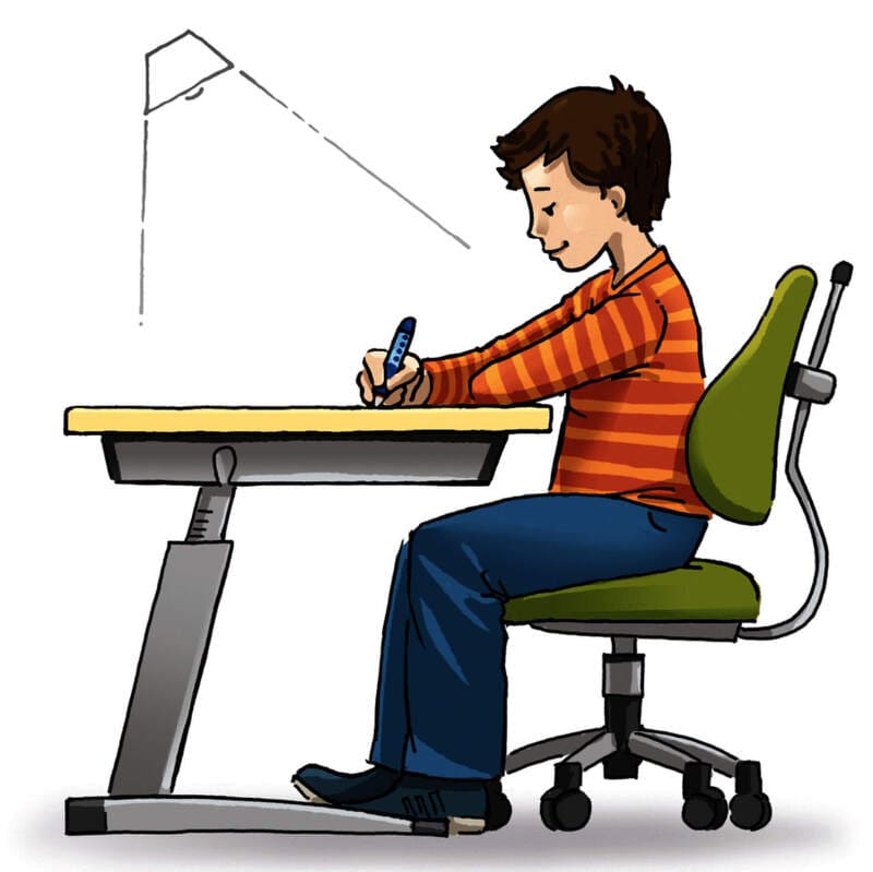 Dạy bé ngồi đúng tư thế khi tập viết chữ