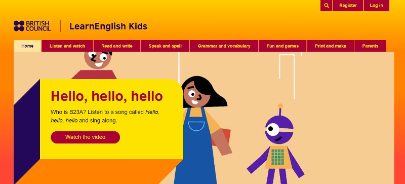 British Council - website dạy tiếng Anh cho bé