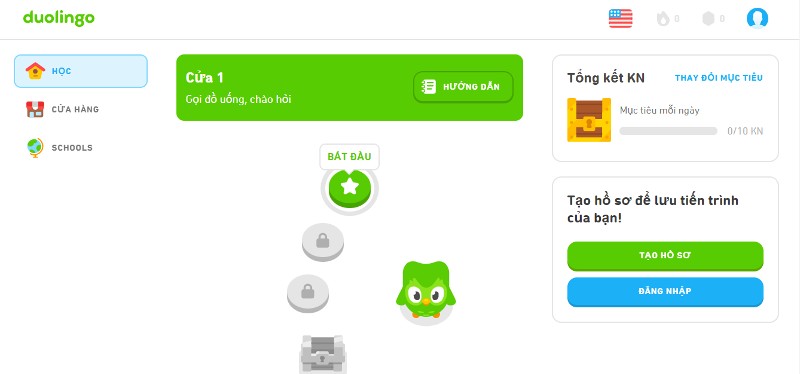 Duolingo - Website học tiếng Anh cho trẻ 