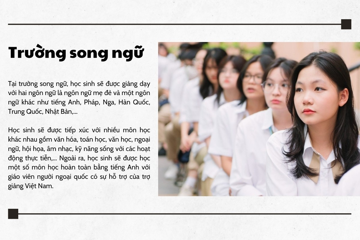 Trường song ngữ - Mô hình trường liên cấp