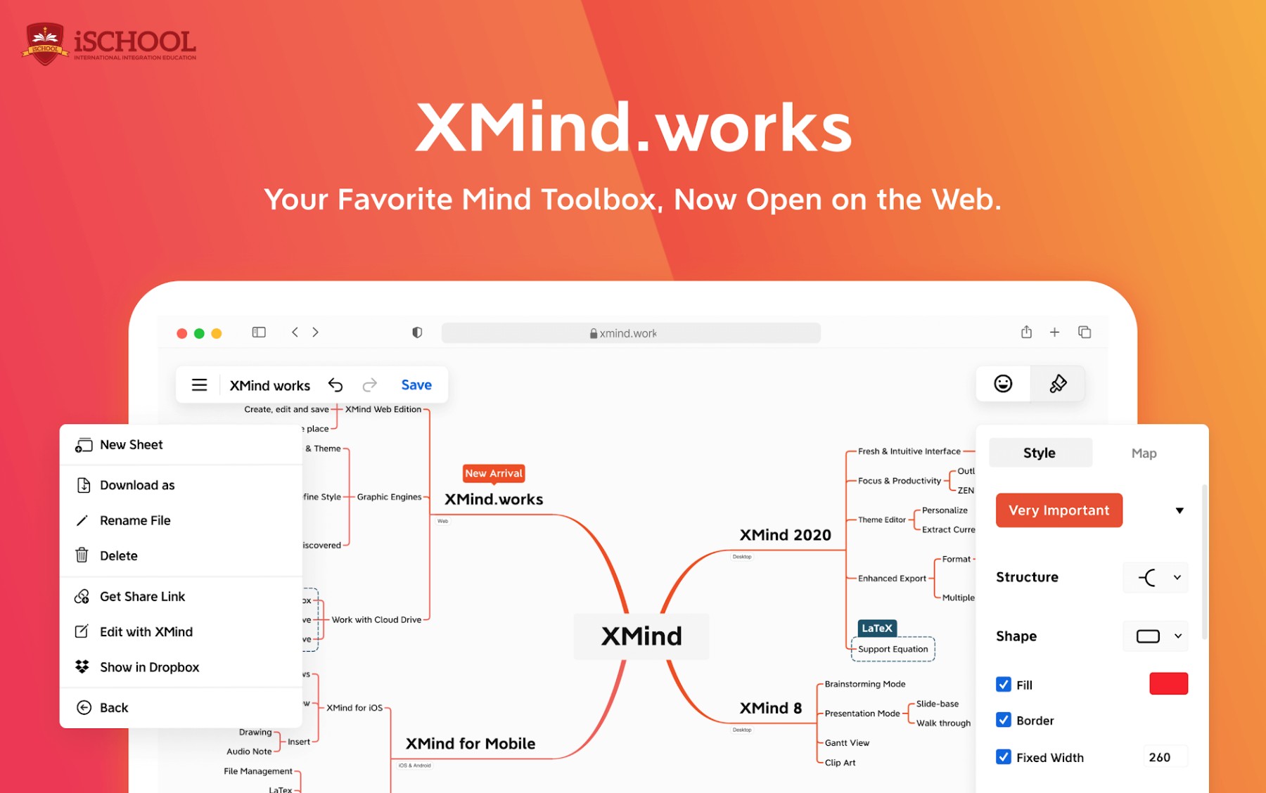 Phần mềm vẽ sơ đồ tư duy online X-mind