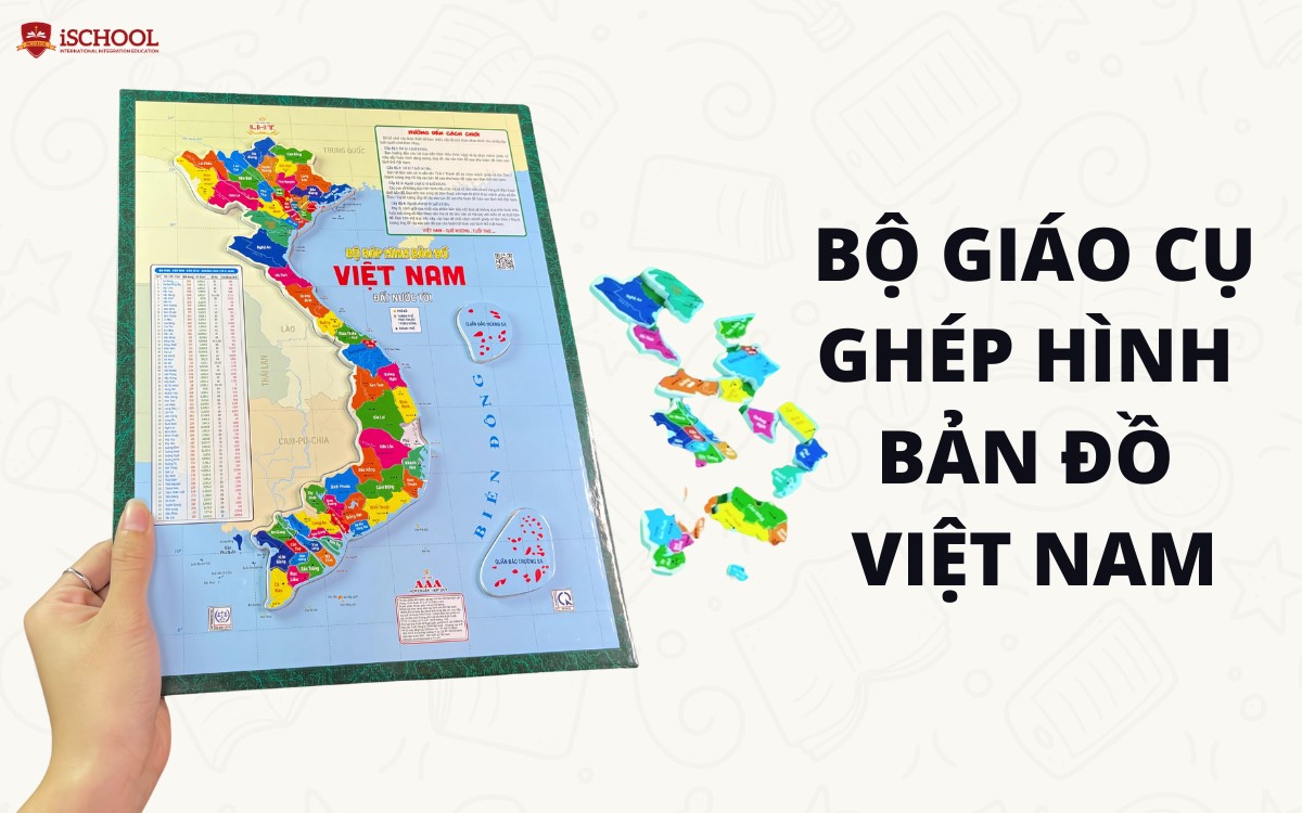 Bộ giáo cụ Montessori ghép hình bản đồ Việt Nam