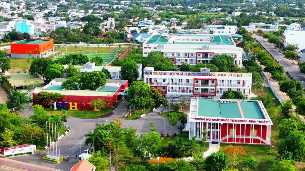 Ảnh toàn trường Hội nhập Quốc tế iSchool Ninh Thuận rộng 44.000 ha nhìn từ trên cao