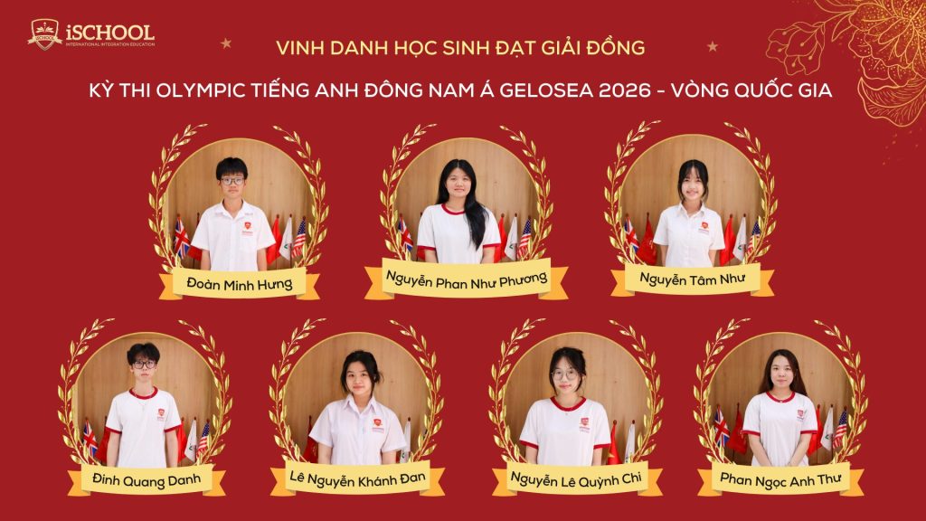 Thẻ vinh danh học sinh iSchool Ninh Thuận đạt giải GELOSEA Vòng Quốc gia