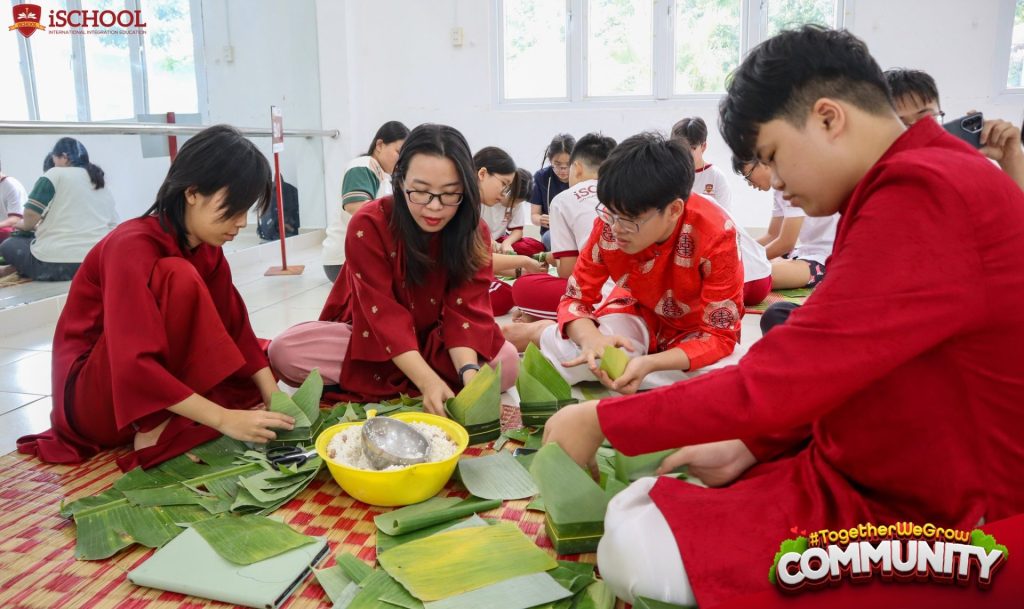 Hoạt động gói bánh chưng, bánh tét Xuân Bính Ngọ 2026 tại iSchool Ninh Thuận