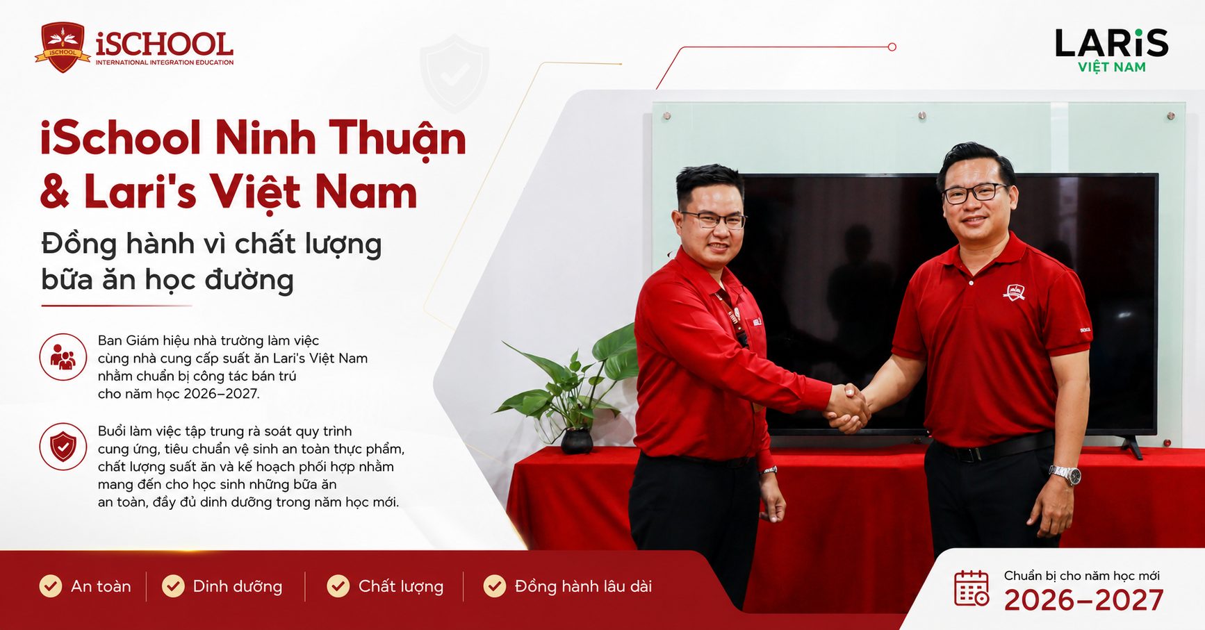 iSchool Ninh Thuận & Lari's Việt Nam đồng hành cùng học sinh bằng những bữa ăn an toàn